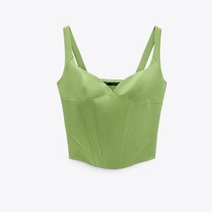 Zara Bright Green Corset top